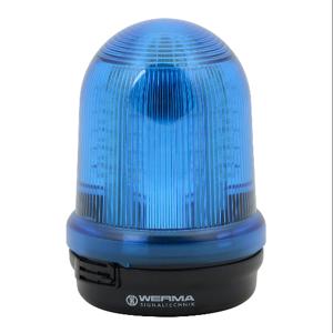 WERMA 82951055 Industrial Signal Beacon, 98mm, Blue, Rotating, Base Mount, 24 VDC | CV6MTJ