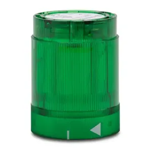 WERMA 84820067 Light Element, 50mm Dia., Green, Permanent Light Function, 115 VAC, Colored Lens, IP54 | CV6PGV