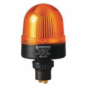 WERMA 20730075 Beacon Warning Light, LED, 24VAC/DC, 100000 hr Lamp Life, Dome, 2 23/32 Inch Height, 0 | CU9WEE 452U20