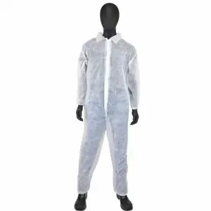 WEST CHESTER PROTECTIVE GEAR 3502/XXL Coveralls, Serged Seam, White, Elastic Cuff, Elastic Ankle, 25 PK | CU9WHA 34UJ91