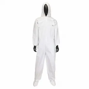 WEST CHESTER PROTECTIVE GEAR 3609/2XL Coveralls, Serged Seam, White, Elastic Cuff, 25 PK | CU9WGV 34UJ83