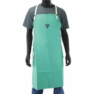 WEST CHESTER PROTECTIVE GEAR 7080/36 HOLDINGS, INC. FR Welding Apron, 36 Inch Length, Green, Sateen, 9 oz Fabric Wt | CU9WFT 340KK5