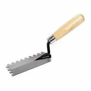 WESTWARD 13A580 Notched Trowel 2-sided 6 x 2 Steel Soft-grip | AA4RAK