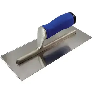 WESTWARD 13A631 Notched Trowel 2-sided 11 x 4-1/2 Steel | AA4RAX