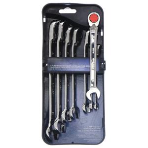 WESTWARD 1LCE4 Ratcheting Wrench Set Metric 12 Point 8 Pc | AB2DKF