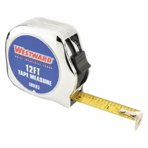 WESTWARD 1MKR3 Tape Measure 1/2 Inch x 12 Feet Carbon Steel | AB2KKP