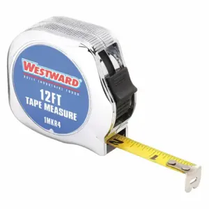 WESTWARD 1MKR4 Tape Measure 1/2 Inch x 12 Feet Carbon Steel | AB2KKQ