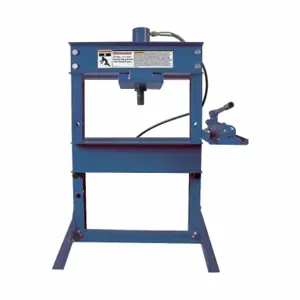 WESTWARD 1MZJ7 Hydraulic Press, Hand Pump Pump, Blue, 12 ton Frame Capacity, Disconnect Cylinder, Steel | CU9XZE