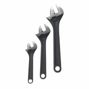 WESTWARD 1NYB9 Adjustable Wrench Set Black 3 Piece | AB2UZA