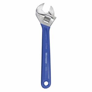 WESTWARD 1NYC6 Adjustable Wrench 15 Inch Chrome Cushion | AB2UZG