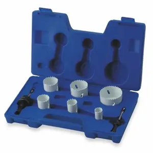 WESTWARD 1VXK2 Hole Saw Kit Bimetal 7/8 To 2.5 Inch 8 Pc | AB3XUB