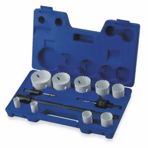 WESTWARD 1VXK3 Hole Saw Kit Bimetal 3/4 To 2.5 Inch 12 Pc | AB3XUC