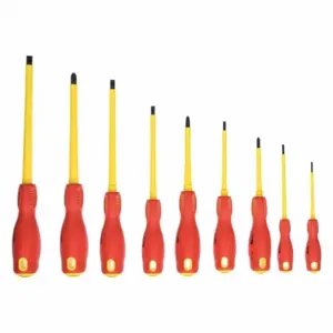 WESTWARD 1YXN6 Insulated Combination Screwdriver Set 9 Pc | AB4MJQ