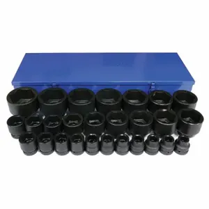 WESTWARD 21WM43 Impact Socket Set 1 Drive 28 Pc | AB6LDU