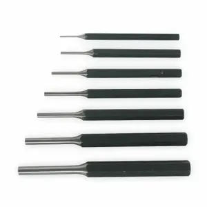 WESTWARD 2AJA8 Pin Punch Set 1/16 To 5/16 Inch 7 Pc | AB8YLE