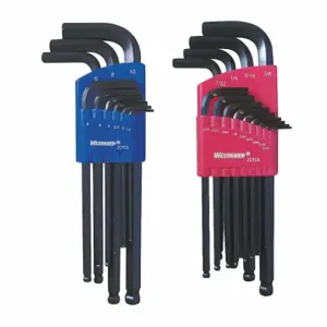 WESTWARD 2CYC7 Ball End Hex Key Set 0.05-3/8 Inch 1.5-10mm | AB9GBE