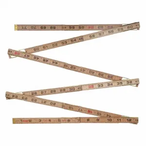 WESTWARD 30PC18 Brick Mason Folding Rule 72 inch Standard | AH2XQC