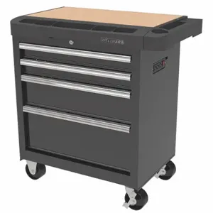 WESTWARD 31CE51 Rolling Cabinet 34-1/3 inch width 19-1/2 Inch Depth Black | AH3BVF