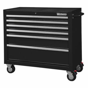 WESTWARD 32H853 Rolling Cabinet 42 x 18-1/2 x 39-13/16 Black | AC6ACK