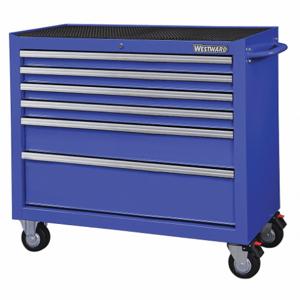 WESTWARD 32H854 Rolling Cabinet 42 x 18-1/2 x 39-13/16 Blue | AC6ACL