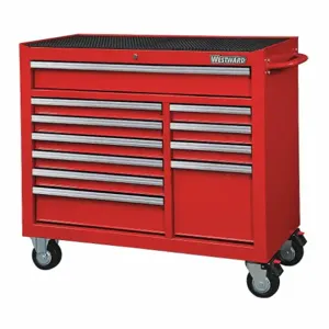 WESTWARD 32H855 Rolling Cabinet 42 x 18-1/2 x 39-13/16 Red | AC6ACM