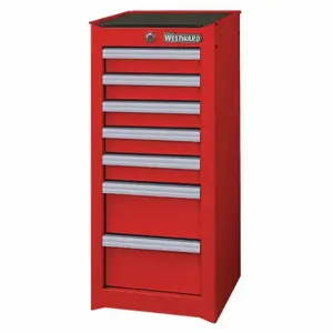 WESTWARD 32H864 Side Cabinet 15-1/2 Inch Width 7 Drawers Red | AC6ACQ