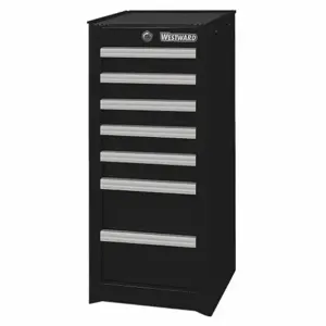 WESTWARD 32H865 Side Cabinet 15-1/2 Inch Width 7 Drawers Black | AC6ACR