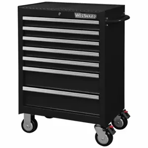 WESTWARD 32H889 Rolling Cabinet 26 x 18 x 39-7/16 Inch Black | AC6ADC