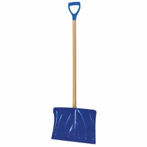 WESTWARD 32KX18 Snow Shovel, 18 Inch Blade Width, Wood, 37 Inch Handle Length, D-Grip | CV2AAU