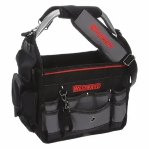 WESTWARD 32PJ33 Tool Tote 18 Pockets 12-1/2 x 8-1/2 Black | AH3KUW