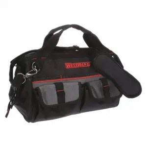 WESTWARD 32PJ36 Wide-Mouth Tool Bag 21 Pockets 14 x 7-1/2 | AH3KUY