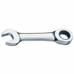 WESTWARD 3LU27 Ratcheting Combination Wrench 10mm Stubby | AC9ZER