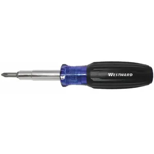 WESTWARD 401L13 Multi-Bit Screwdriver 9-Pc., 9-in-1, General Purpose, 7-3/8 Inch Overall Length | CD2MNL