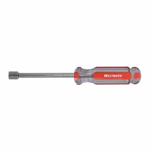 WESTWARD 401L20 Shank Nut Driver, 1/4 Inch Tip Size, 7 Inch Lg, 1 Inch Bolt Clearance | CU9YCV