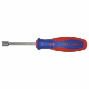 WESTWARD 401L42 Hollow Round Shank Nut Driver, 6 mm Tip Size, 7 1/2 Inch Overall Length | CU9YCN