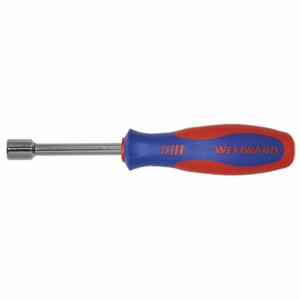 WESTWARD 401L44 Hollow Round Shank Nut Driver, 8 mm Tip Size, 7 1/2 Inch Overall Length | CU9YCQ
