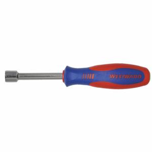 WESTWARD 401L45 Hollow Round Shank Nut Driver, 9 mm Tip Size, 7 1/2 Inch Overall Length | CU9YCR
