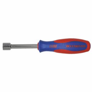 WESTWARD 401L46 Hollow Round Shank Nut Driver, 10 mm Tip Size, 7 1/2 Inch Overall Length | CU9YDJ