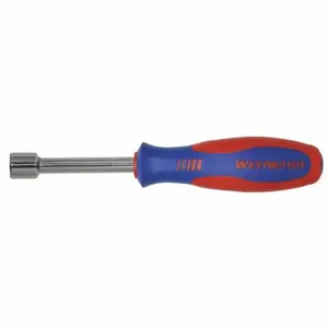 WESTWARD 401L46 Hollow Round Shank Nut Driver, 10 mm Tip Size, 7 1/2 Inch Overall Length | CU9YDJ