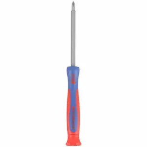 WESTWARD 401L67 Multi-Bit Screwdriver, #0/St1/8 Inch Tip Size, 2 Tips, Phillips, #0/Slotted, 1/8 In | CU9YBH