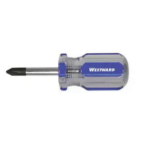 WESTWARD 401L88 General Purpose Phillips Screwdriver, Fluted Grip, #2 Tip Size, 3-1/2 Inch Length | CH3PVZ 401L88