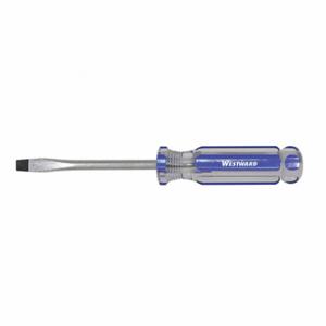 WESTWARD 401L94 General Purpose Slotted Screwdriver, 1/4 Inch Tip Size, 8 Inch Overall Length | CU9ZYZ