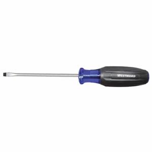 WESTWARD 401M05 General Purpose Slotted Screwdriver, 3/16 Inch Tip Size, 7 3/4 Inch Overall Length | CU9ZZK