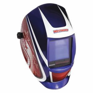 WESTWARD 44R228 Auto Dark Welding Helmet Blue/red | AD4YNE