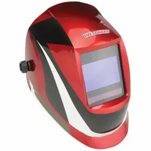 WESTWARD 44R233 Auto Dark Welding Helmet Red/white/black | AD4YNK