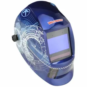 WESTWARD 44R236 Auto Dark Welding Helmet Blue | AD4YNN