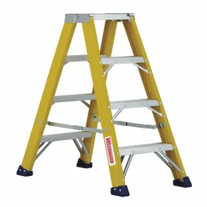 WESTWARD 44YY09 Fiberglass Stepladder, 4 Ft. 375 Lbs. Load Capacity | CH6JWY