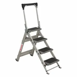 WESTWARD 44YY14 Folding Step, 4 Steps, 35 Inch Top Step Height, 22 1/2 Inch Bottom Width | CV2ANX