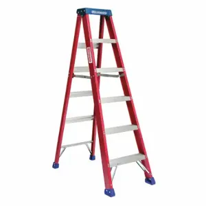 WESTWARD 44YY19 Stepladder, 6 ft Lengthadder Height, 5 Steps, 300 lb, 40 3/8 Inch Size Base Spread | CV2APB