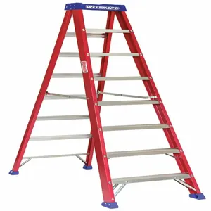 WESTWARD 44YY29 Fiberglass Stepladder, 8 Ft. Length, 300 Lbs. Load Capacity | CH6JXB